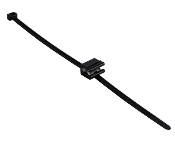 Cable tie clip for profile flange 1-3 mm